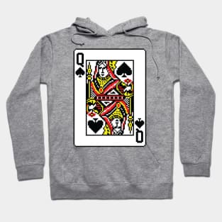 Queen of Spades Pixel Art Hoodie